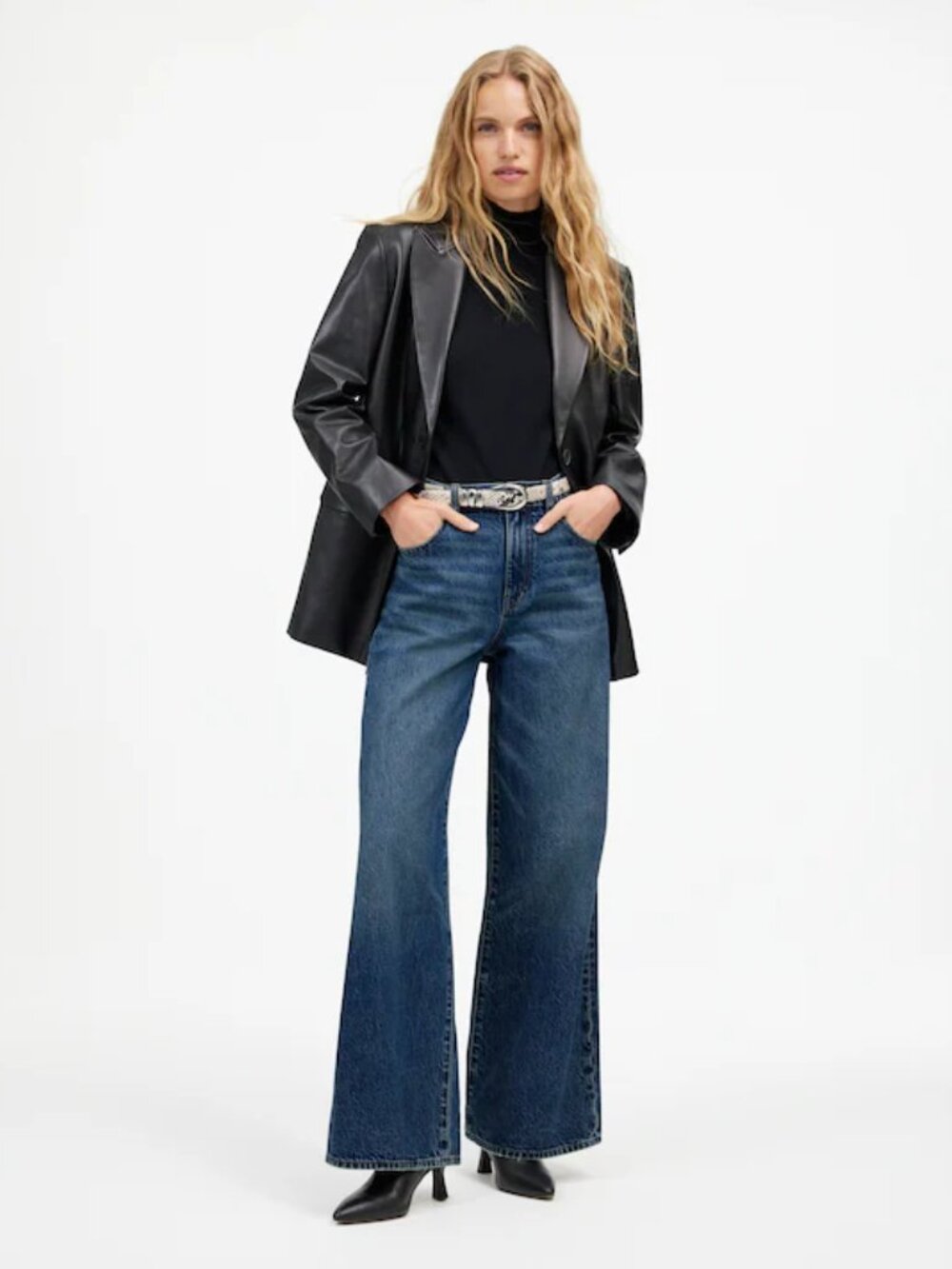 madewell size 25 NWT perfect vintage wide leg jeans in conch